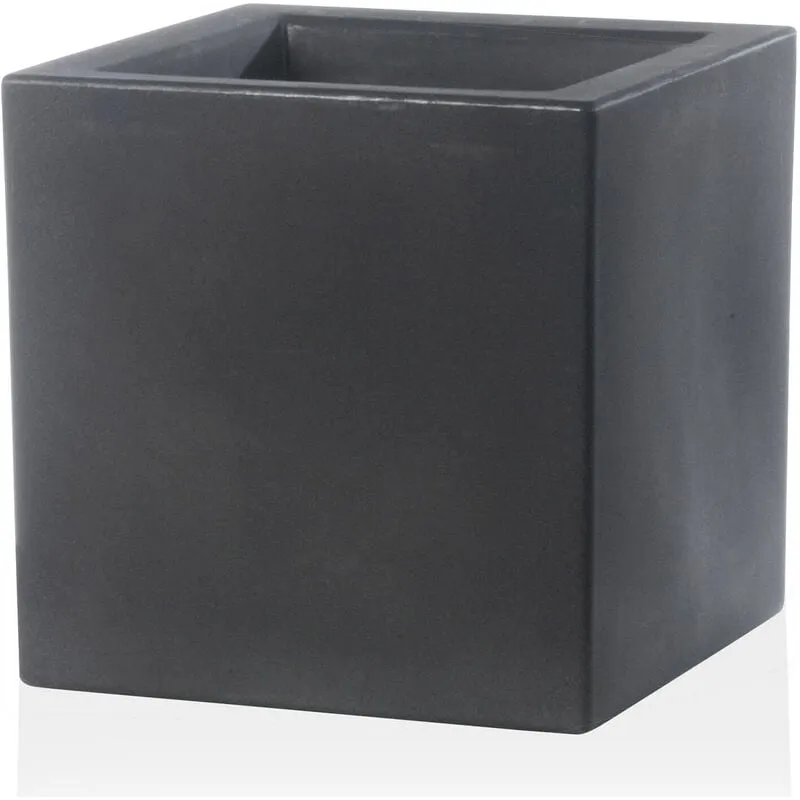 Tulli - Vaso 40x40x40cm in Resina Schio Cubo Essential 40 Antracite