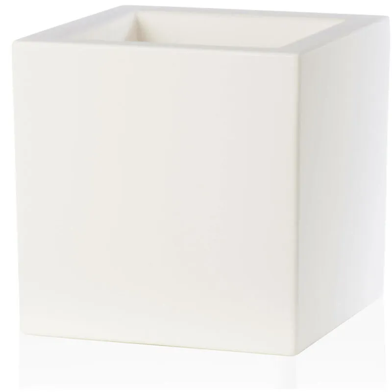 Vaso 30x30x30cm in Resina Tulli Schio Cubo Essential 30 Bianco