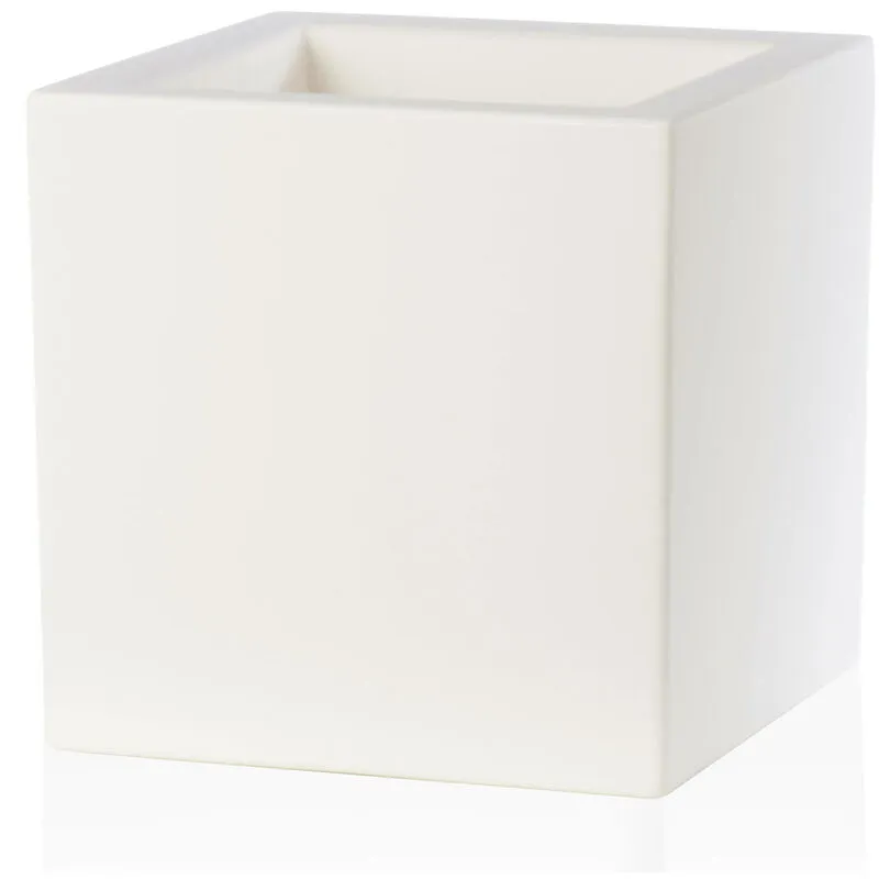 Vaso 50x50x50cm in Resina Tulli Schio Cubo Essential 50 Bianco