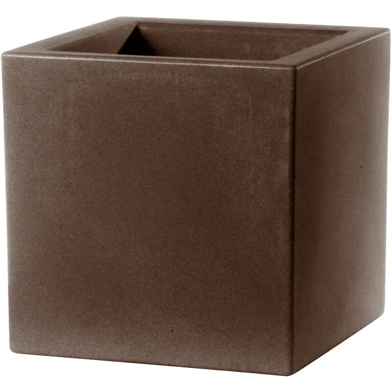 Vaso 25x25x25cm in Resina Tulli Schio Cubo Essential 25 Bronzo