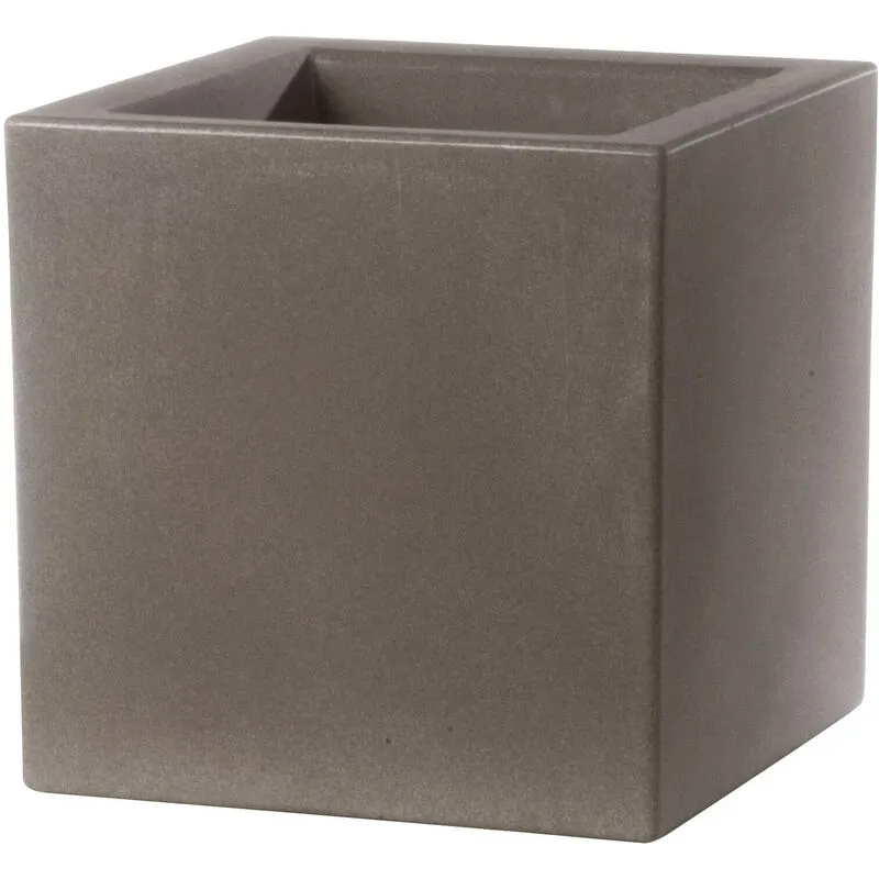 Tulli - Vaso 58x58x58cm in Resina Schio Cubo Essential 60 Cappuccino