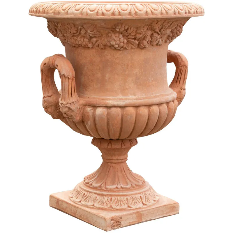 Vaso terracotta 59x47x47 cm Made in Italy Vaso grande da esterno artigianale Vasi terracotta grandi per piante Vasi terracotta