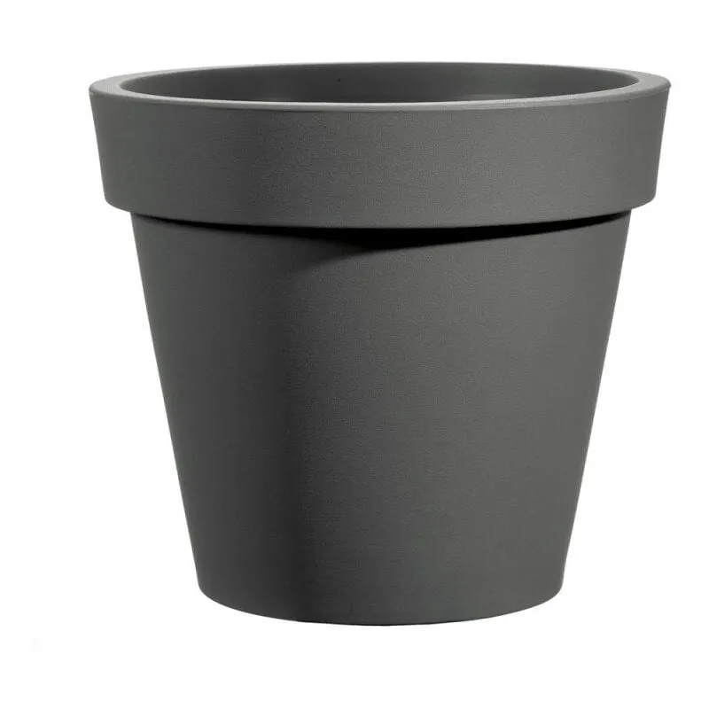 Veca - vaso rotondo in resina 'easy' 35 cm antracite