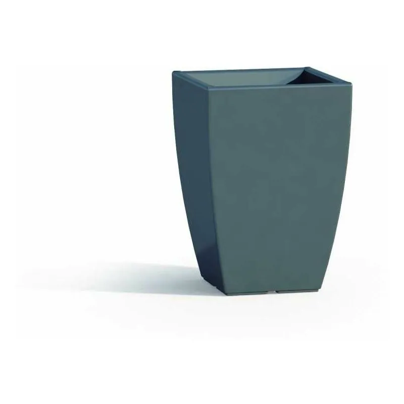 Vaso in Polimero Monacis Prisma Square Grigio - cm 33X33 - h 50 cm.