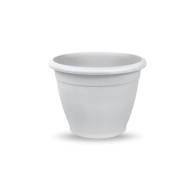 Vaso in plastica rotondo da giardino diametro 30 cm bianco |