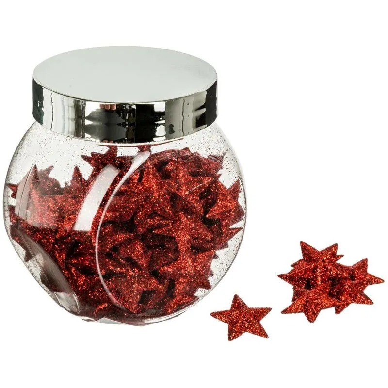 Fééric Lights And Christmas - Vaso di accessori per la decorazione - lustrino rosso dimensioni: 2 cm - Feeric lights & christmas - Rosso