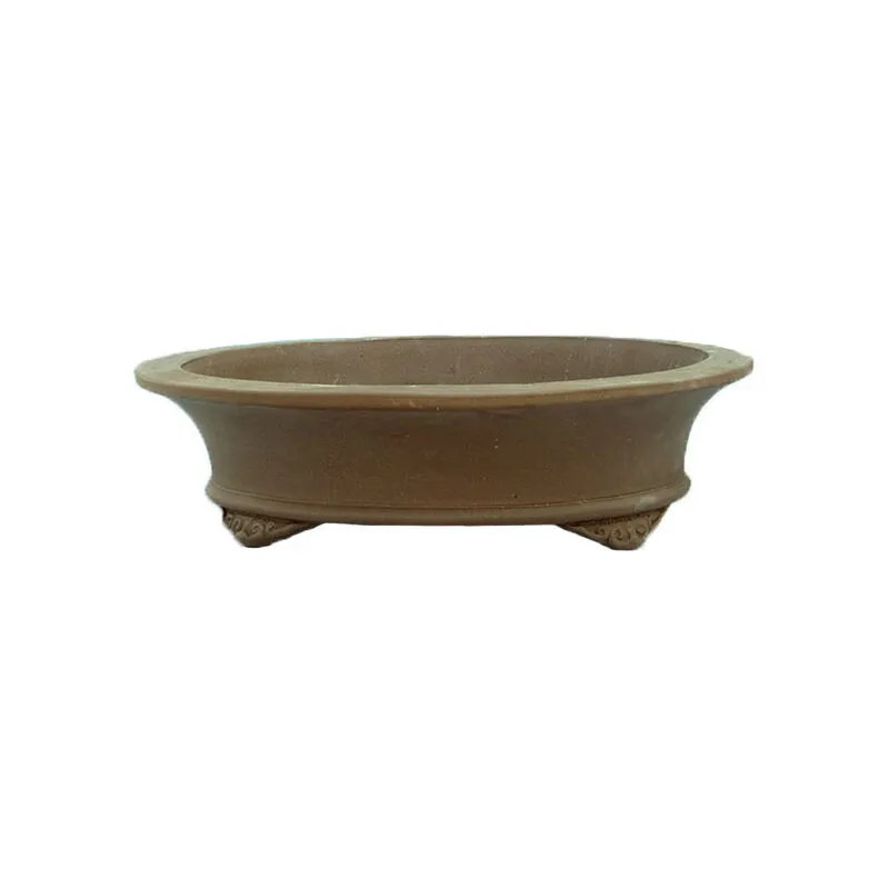 Vaso per bonsai ovale in gres 38,5x30x8,5 cm - GL68a