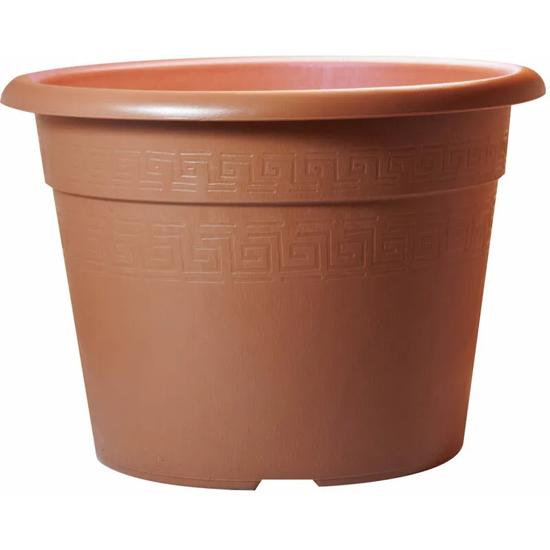 Vaso per Piante Fiori Interno Esterno Giardino Colorato Plasticotto Etrusco Idel Colore: Terracotta - Formato: 42/36 cm