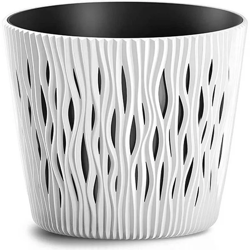  - Fioriera Vaso Decorativo Design Moderno Fiori Piante Casa Esterno 16cm Bianco