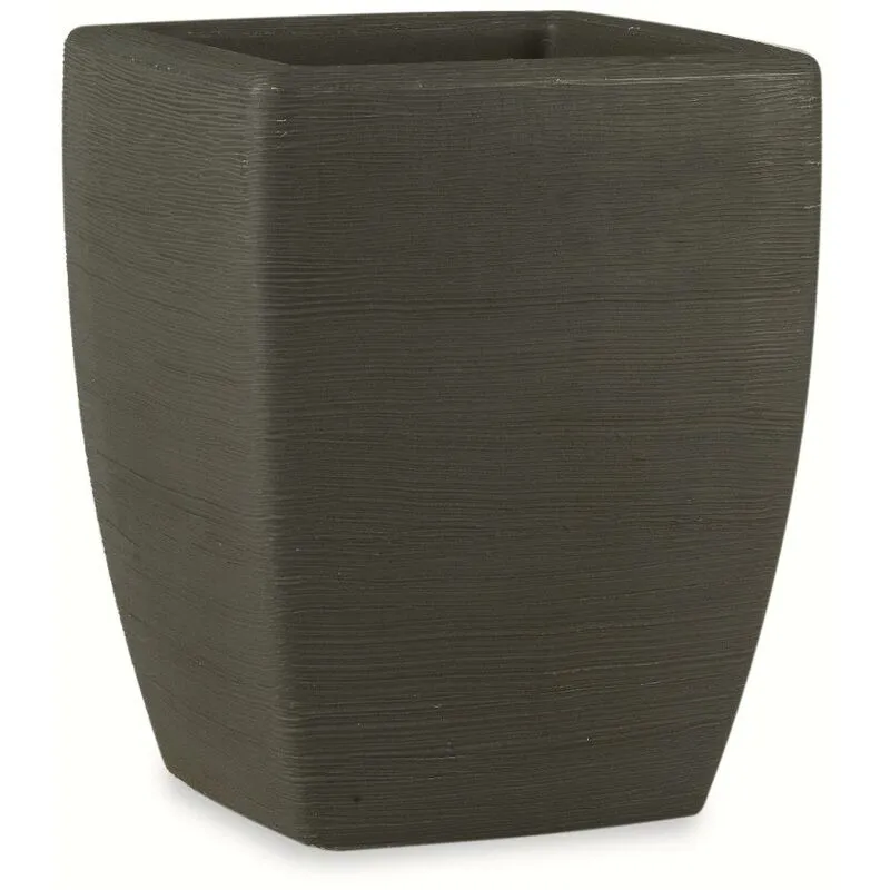 Elbi - Vaso quadrato in resina Fiordaliso 55 cm. Antracite - Antracite