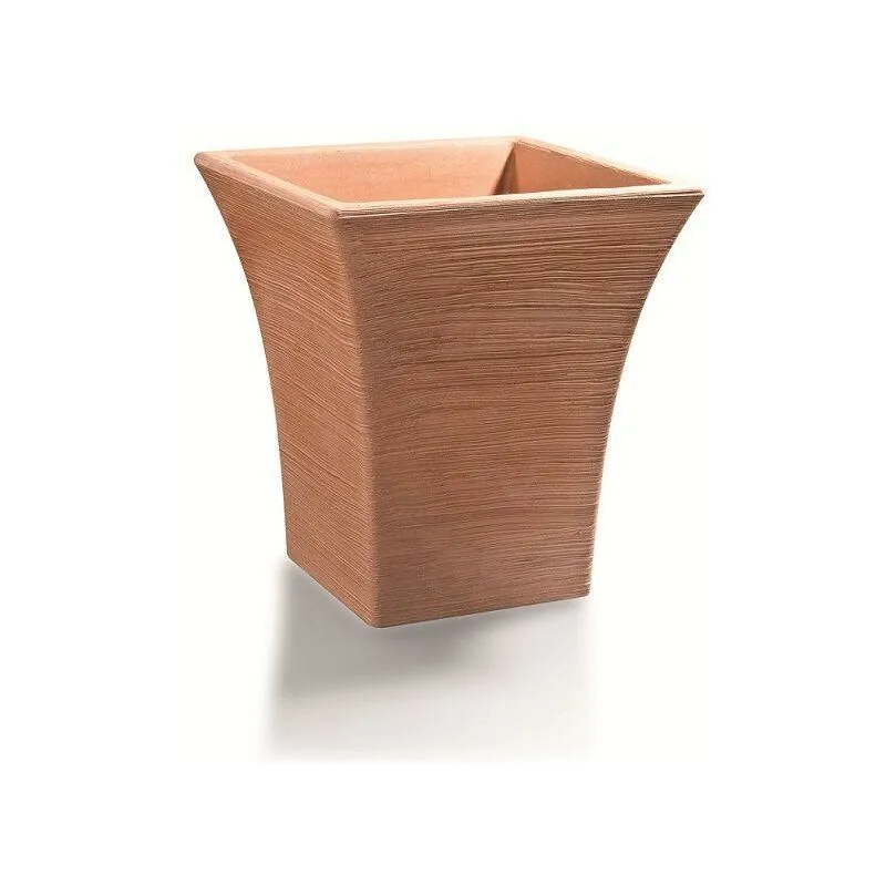 Elbi - Vaso quadrato in resina Gardenia 30 cm. Anticato - Anticato