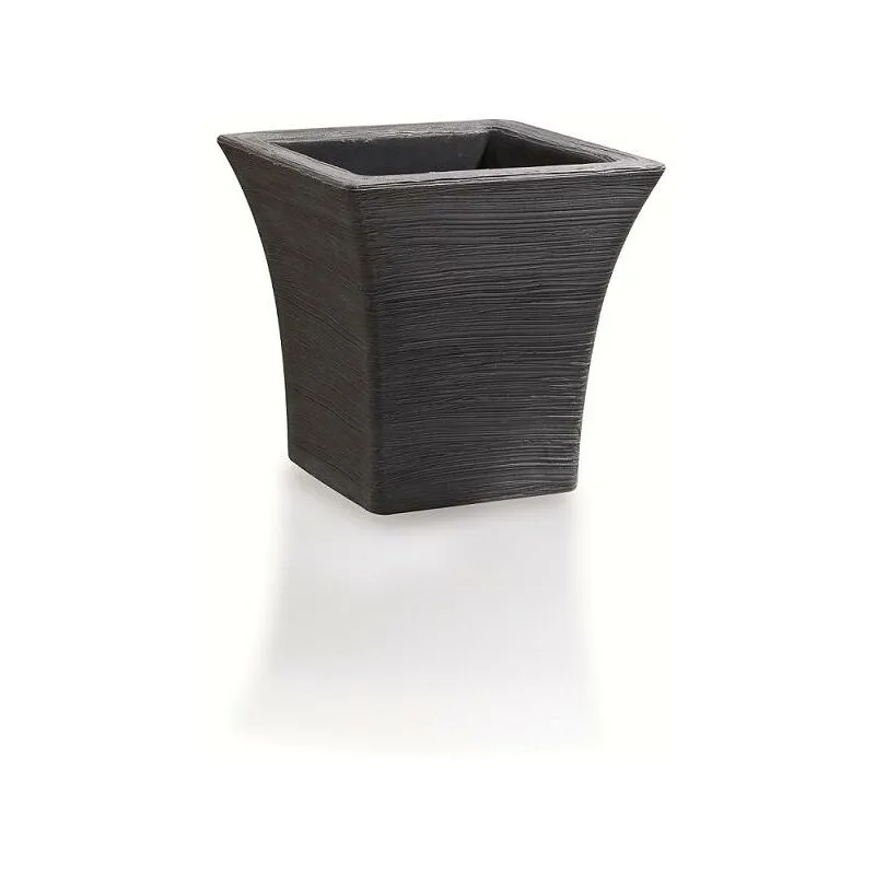 Vaso quadrato in resina Gardenia 50 cm. Antracite