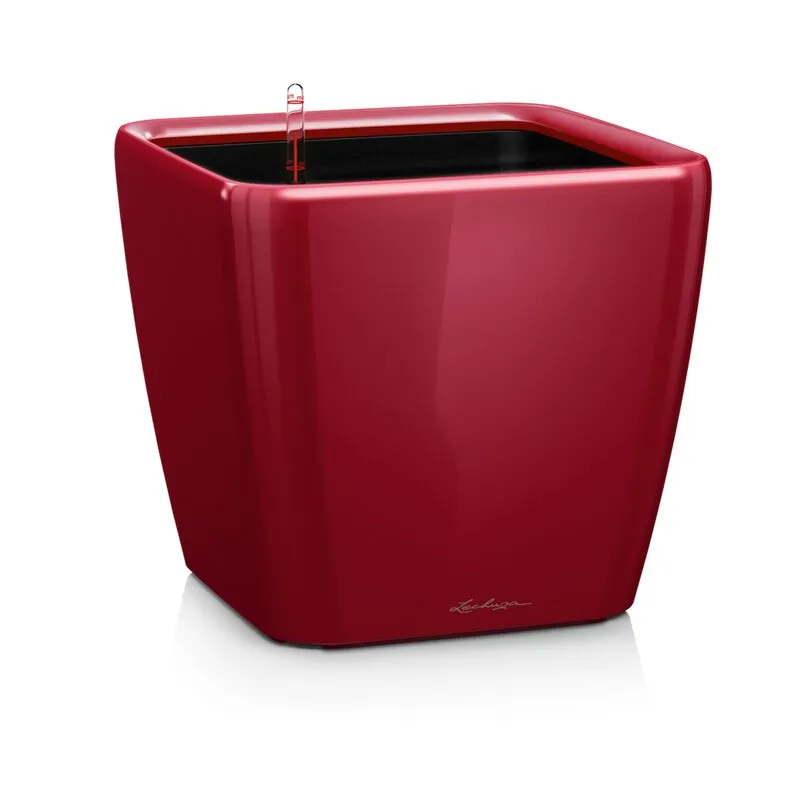 Vaso da interno e esterno quadro Premium ls 43 cm - Rosso Scarlatto Lucido - Rosso Scarlatto Lucido