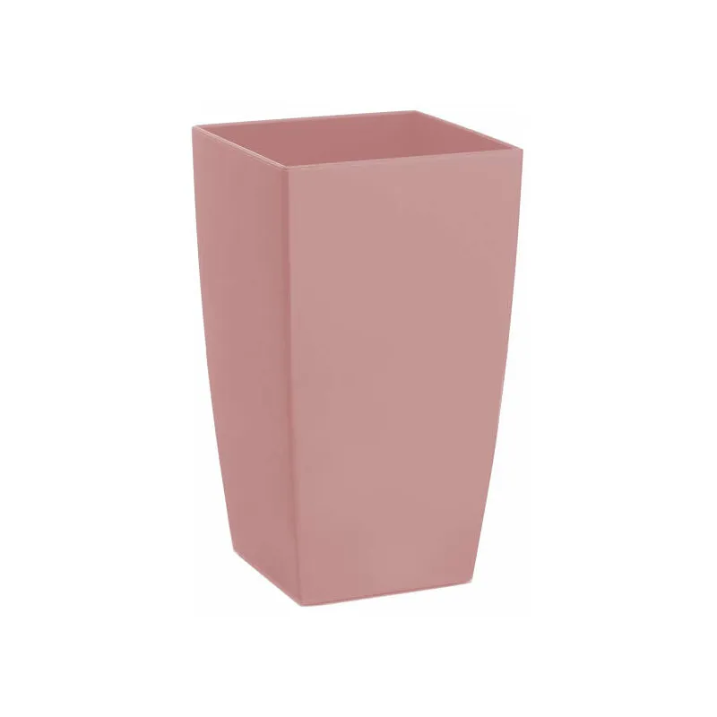 Teraplast - Vaso rettangolare ''Algarve'' in plastica colorati da esterno e giardino per fiori e piante -26 cm / Rosa