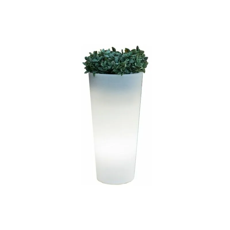 New Garden - vaso solare ficus led d 29XH59 cm rgb c/telecom