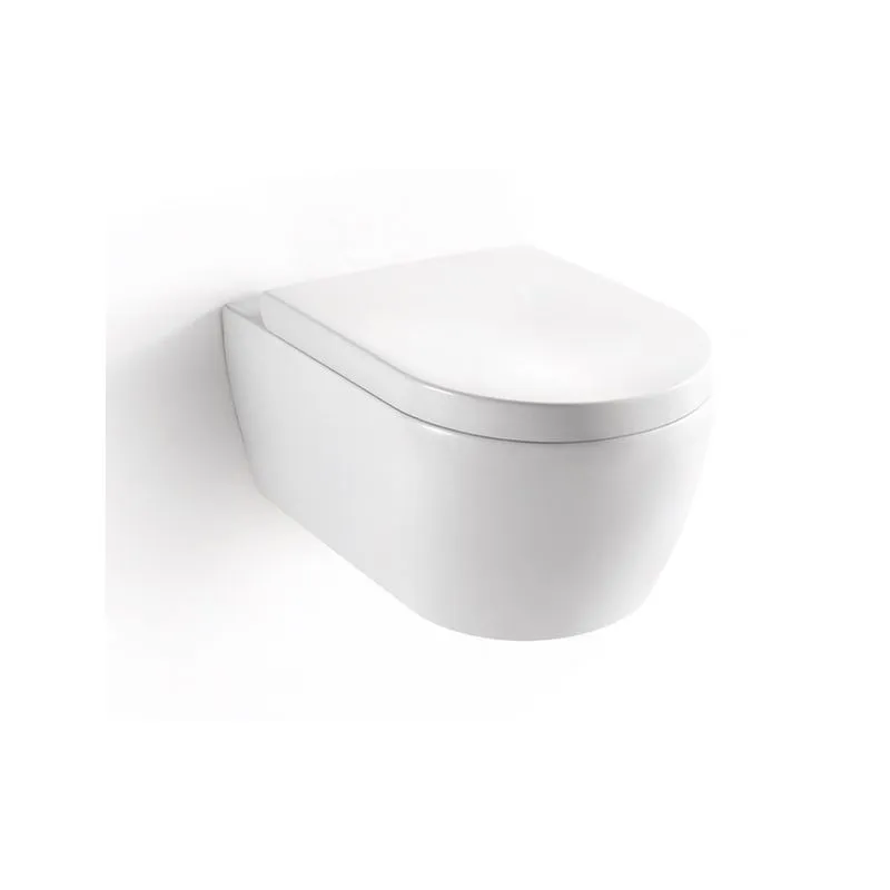 Wc sospeso di design  Nano con coperchio softclose NT2019 - Bianco lucido