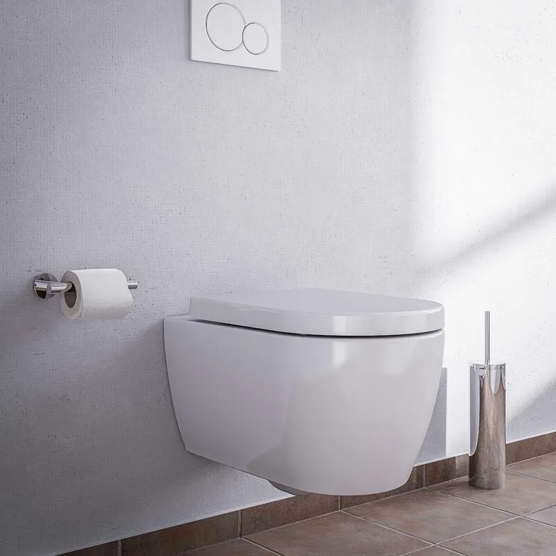  - wc sospeso NT2039 senza brida - sedile in duroplast e chiusura con sistema soft-close - Bianco lucido Standard