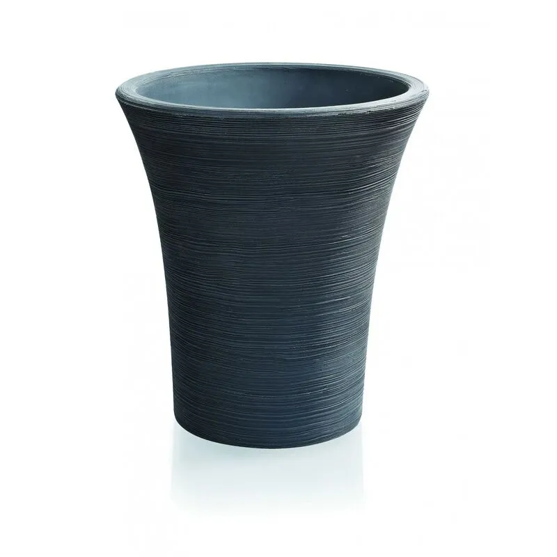 Elbi - Vaso tondo in resina Mimosa 30 cm. Antracite