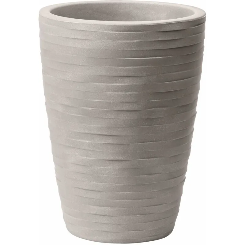 Vaso tondo resina tylus elegance cm. 30 cenere