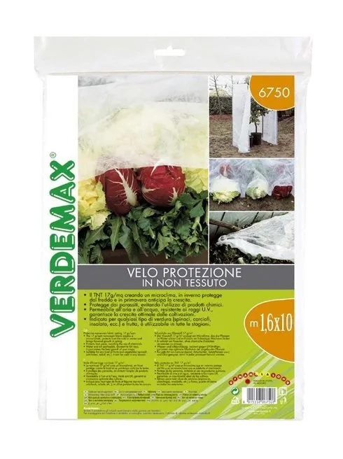 Velo protezione in tnt 17 gr/mq 1,6X10 m per ortaggi fiori Verdemax