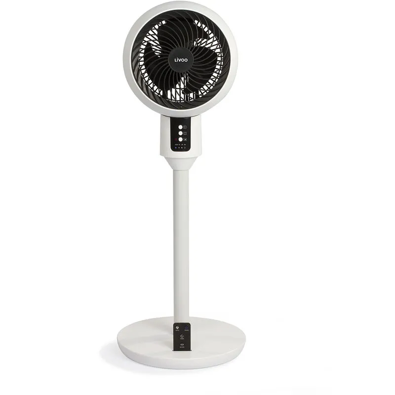 Ventilatore a piantana 23cm 45w bianco - dom412 Livoo