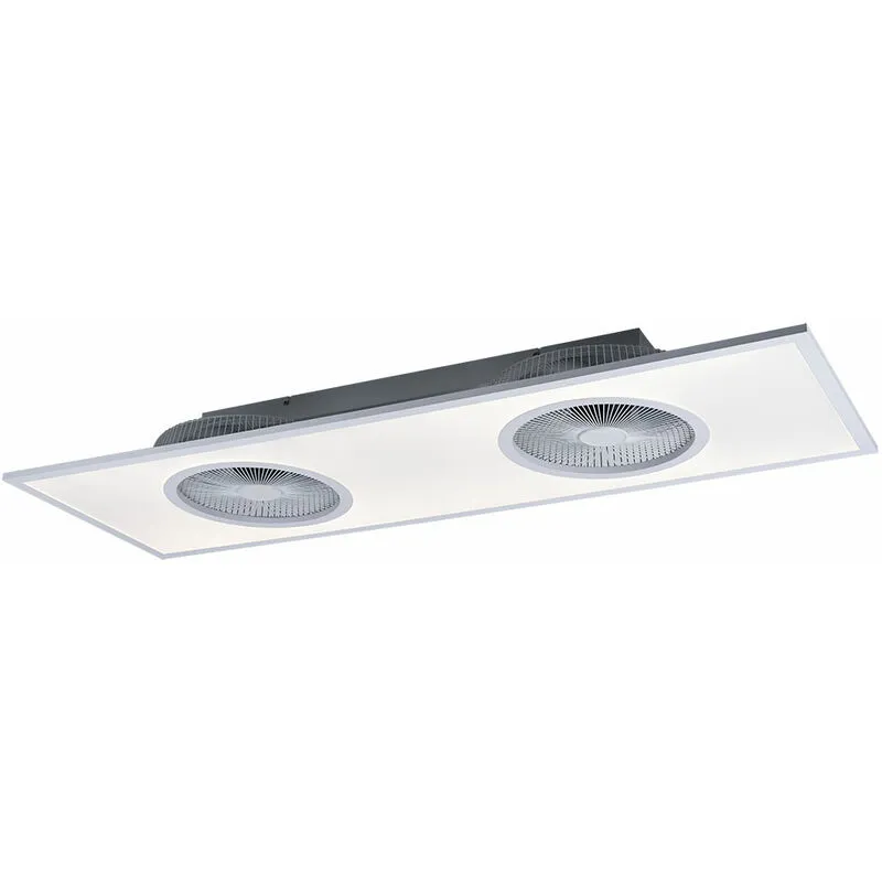 Etc-shop - Ventilatore da soffitto con illuminazione telecomando plafoniera 2 ventilatori camera da letto, cct, 1x led 24W bianco caldo/bianco