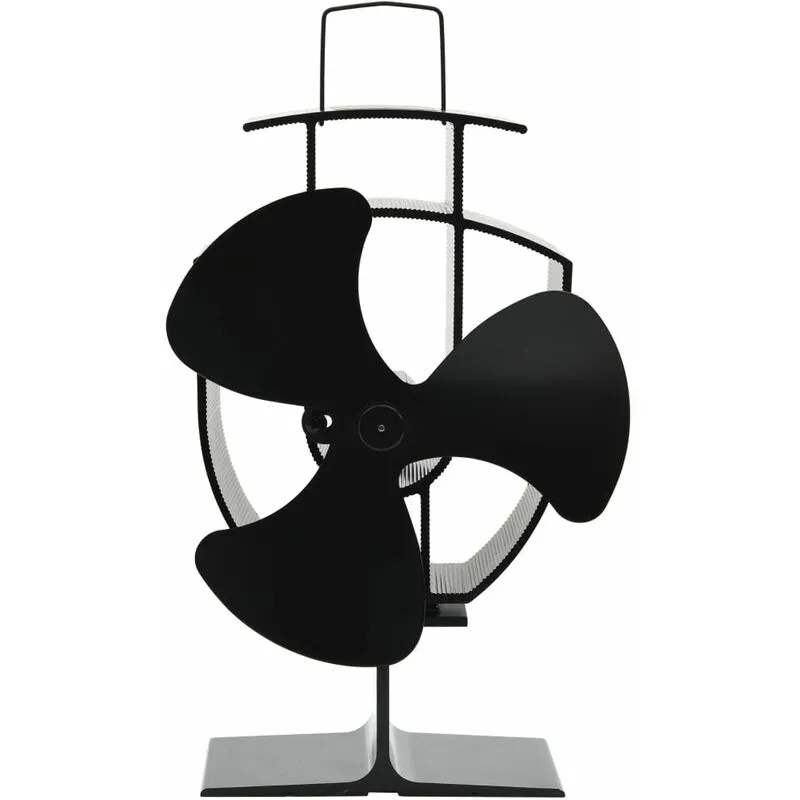 Vidaxl - Ventilatore per la Stufa con 3 Pale e Fili ignifughi Nero vari dimensioni dimensioni : 13.5 x 8.5 x 22.5 cm