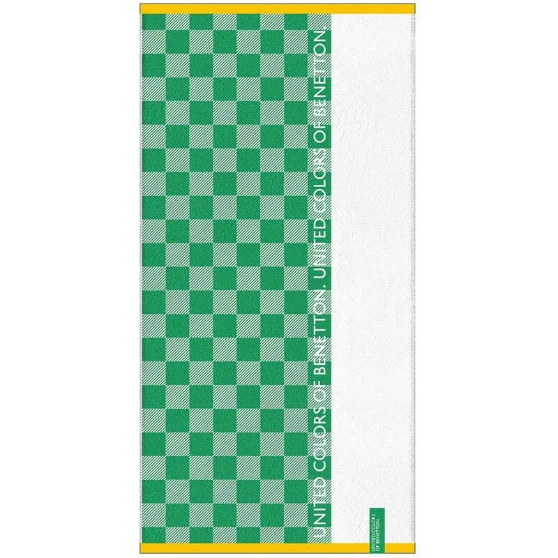  - Kids -Telo Mare per Bambini, 70x140cm, 100% Cotone Soffice, Asciugatura Rapida, Microfibra, Unisex, Adatto per Lavatrice, Verde a Quadri