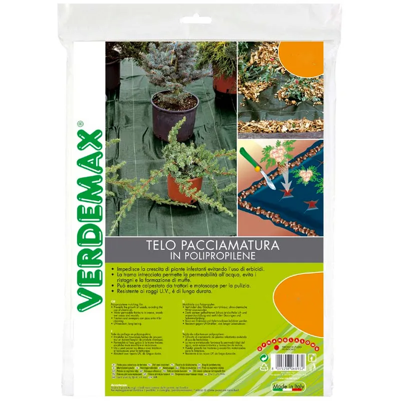 Offerta telo pacciamatura verde in polipropilene 0.5X20 mt lineari - Verdemax