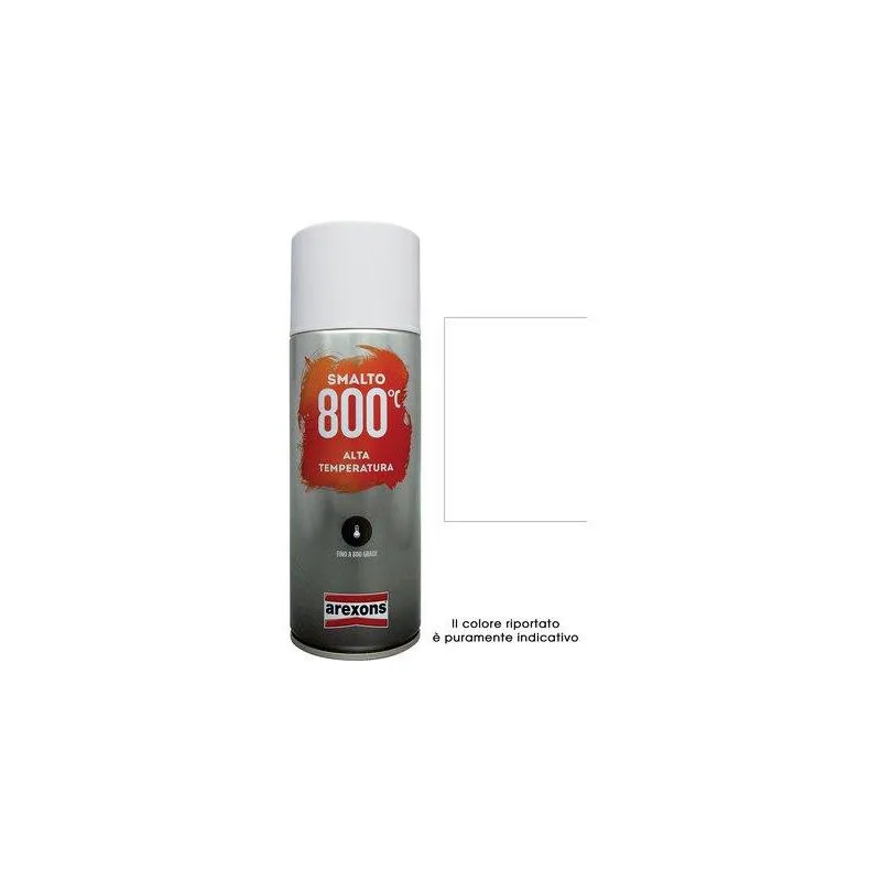 Arexons - smalto spray 100% acrilico alte temperat • bianco ml 400