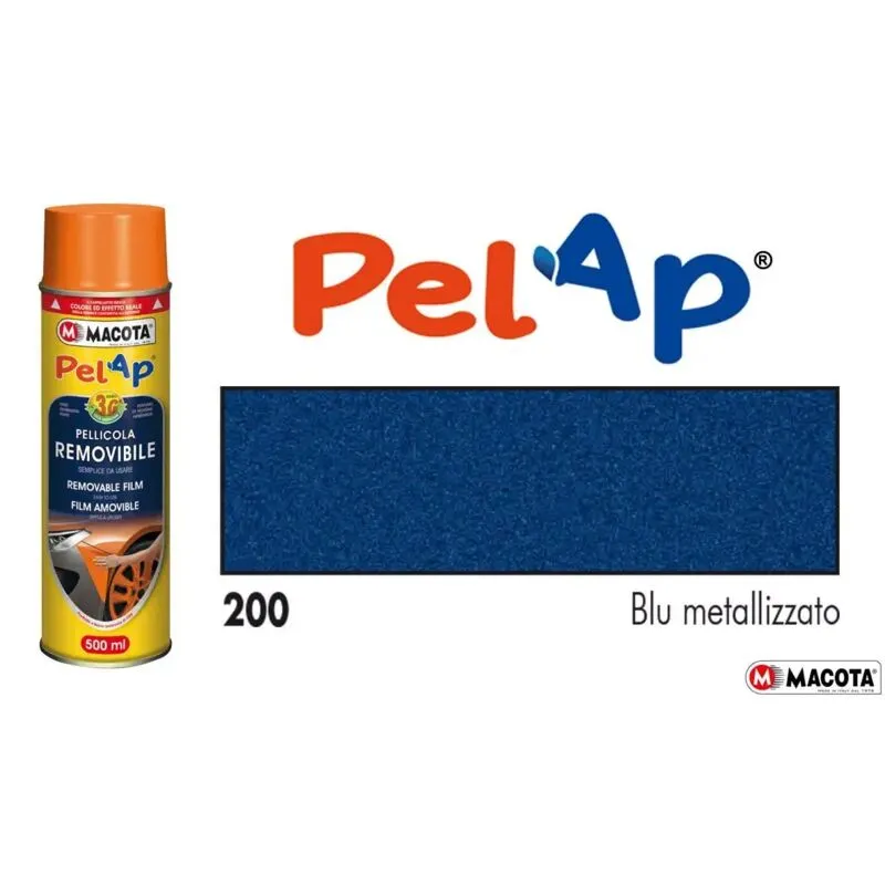 Pelap Pellicola Spray Rimovibile Blu Metallizzato 500ML Macota 83200