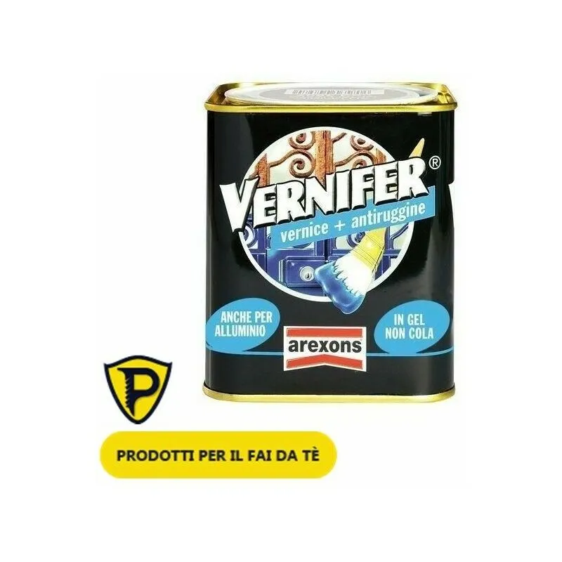 Arexons - Vernifer Vernice gel Antiruggine Ferro In Gel pronta all'uso da 750 ml – col. antracite metallizzato