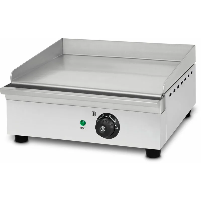 Vertes - Piastra per griglia elettrica professionale, potenza 1700 watt, alloggiamento in acciaio inox, temperatura regolabile da 50 a 300°C, griglia