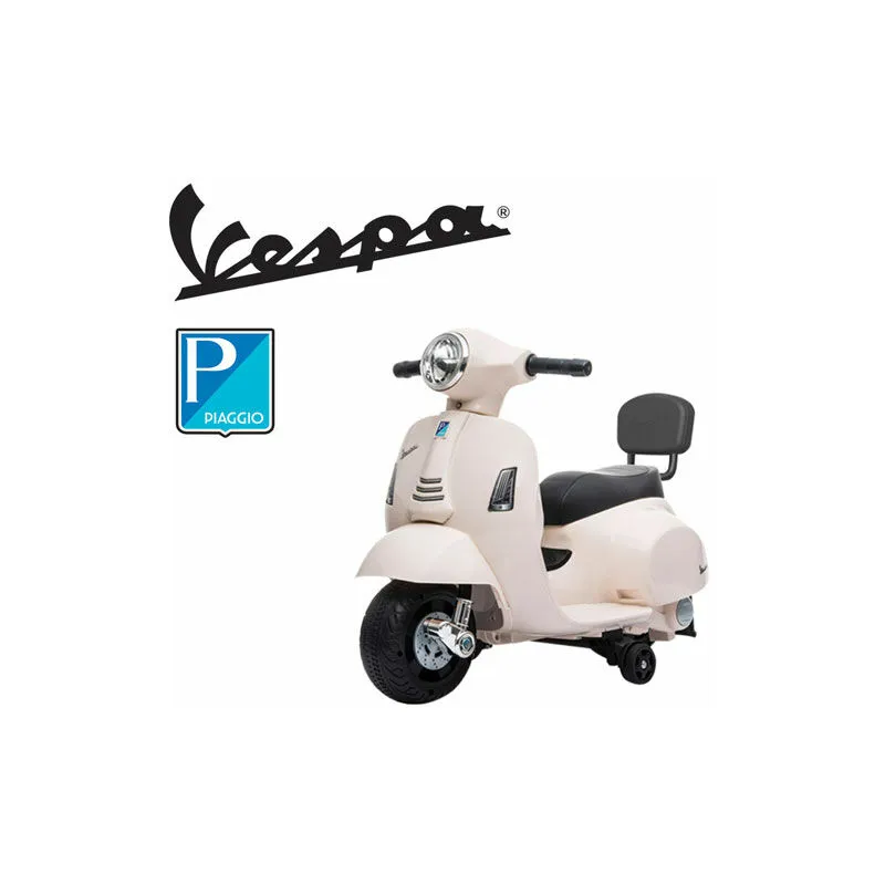 Vespa elettrica gts Piaggio bianca per bambini con