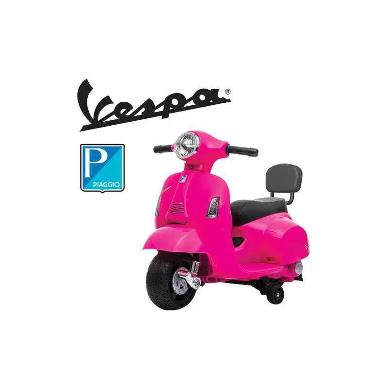 Vespa elettrica gts Piaggio rosa per bambini con