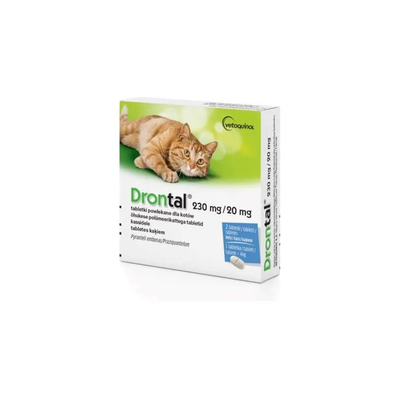 Reveton - vetoquinol Drontal - compresse antiparassitarie per gatti - 2 pz.