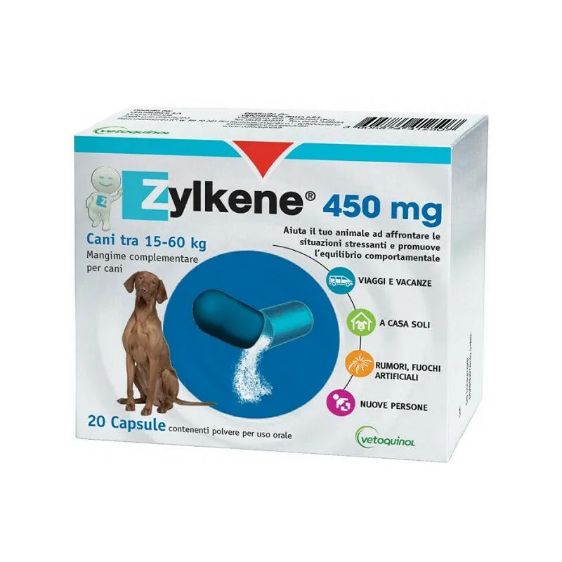 Vetoquinol Zylkene per Cani tra i 15-60 kg da 20 capsule 450 mg