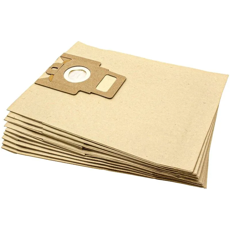 10x sacchetto compatibile con Miele Summertime, Starlight S712, Steel Design aspirapolvere - in carta, 28,5cm x 22cm, color sabbia - Vhbw