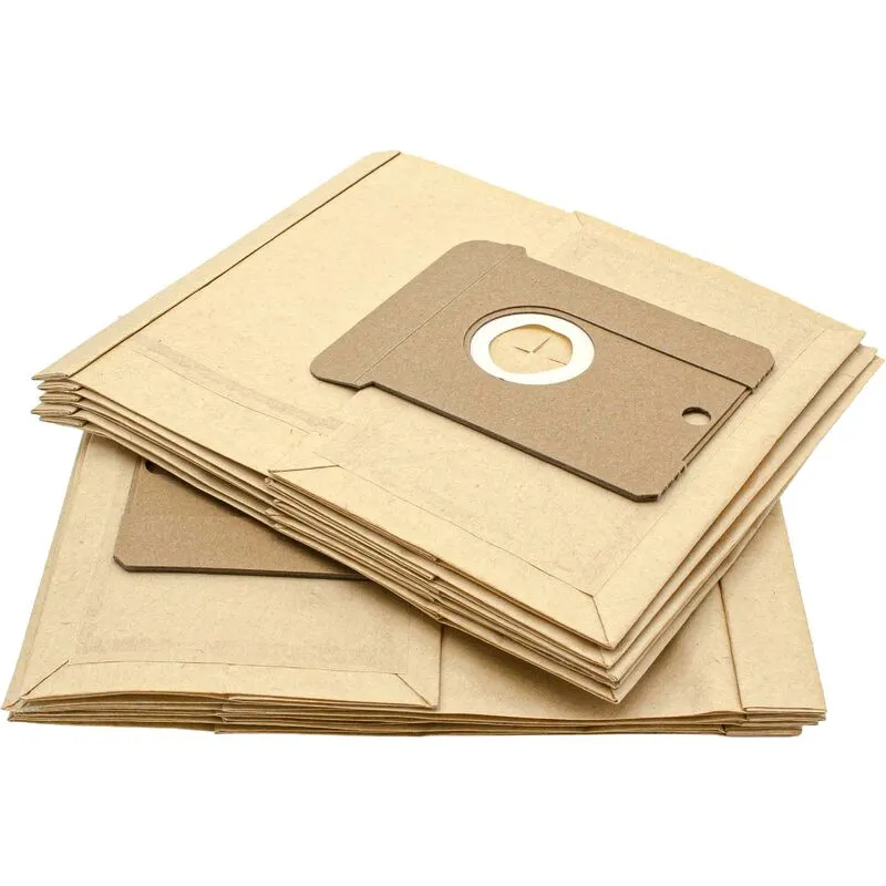 10x sacchetto compatibile con AEG/Electrolux Vampyr 722, 7209, 7210 aspirapolvere - in carta, 22, 25cm x 20,5cm, color sabbia - Vhbw