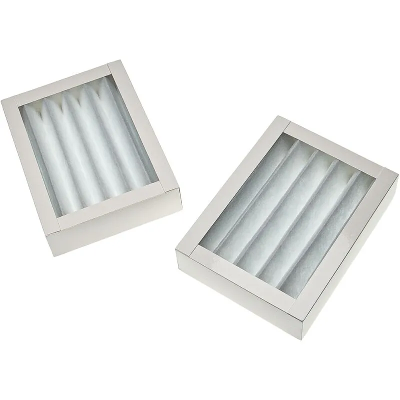 vhbw 2x filtro G4 compatibile con Zehnder Ventos 50 dispositivo di ventilazione - Set di filtri, 20 x 15 x 9 cm, bianco