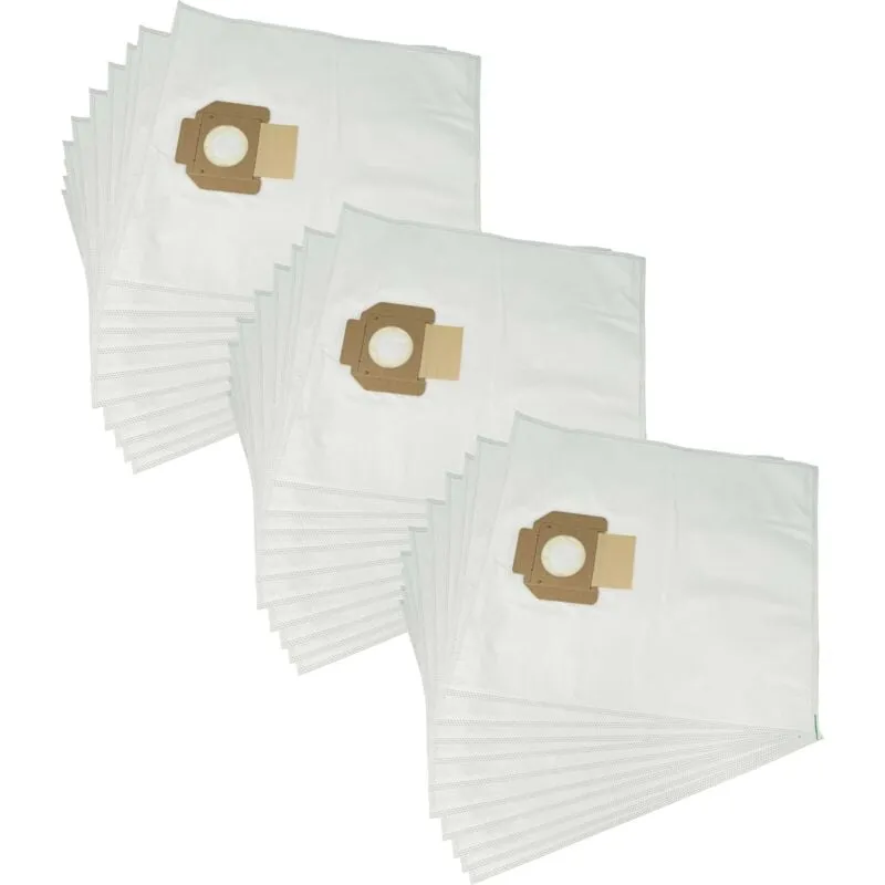 vhbw 30x sacchetti compatibile con Nilfisk Alto Attix 30, Attix 30-01, Attix 30-01 PC, Attix 30-11 PC aspirapolvere - in microfibra, bianco