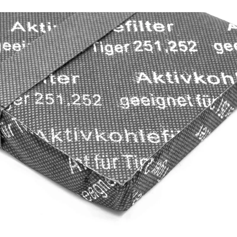 Vhbw - 3x filtro ai carboni attivi compatibile con Vorwerk Tiger 250, 251, 252, 260 aspirapolvere - Set di filtri, nero