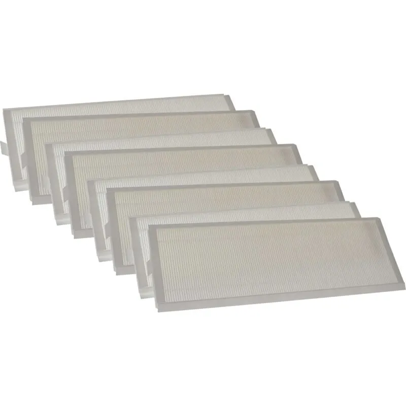 Vhbw - 8x filtro G4 compatibile con Zehnder ComfoAir E300, E350, Pro 300, E400 dispositivo di ventilazione - Set di filtri, 50 x 16 x 4 cm bianco