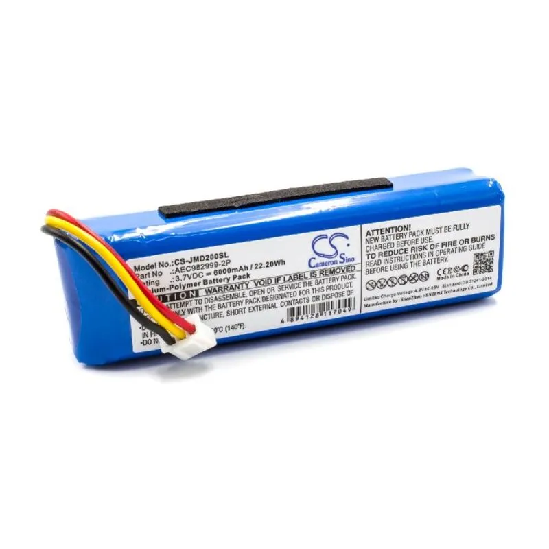 Batteria compatibile con jbl Charge (1. Generation) Bluetooth altoparlanti - Sostituisce AEC982999-2P - (Li-Polymer, 6000mAh, 3.7V) - Vhbw