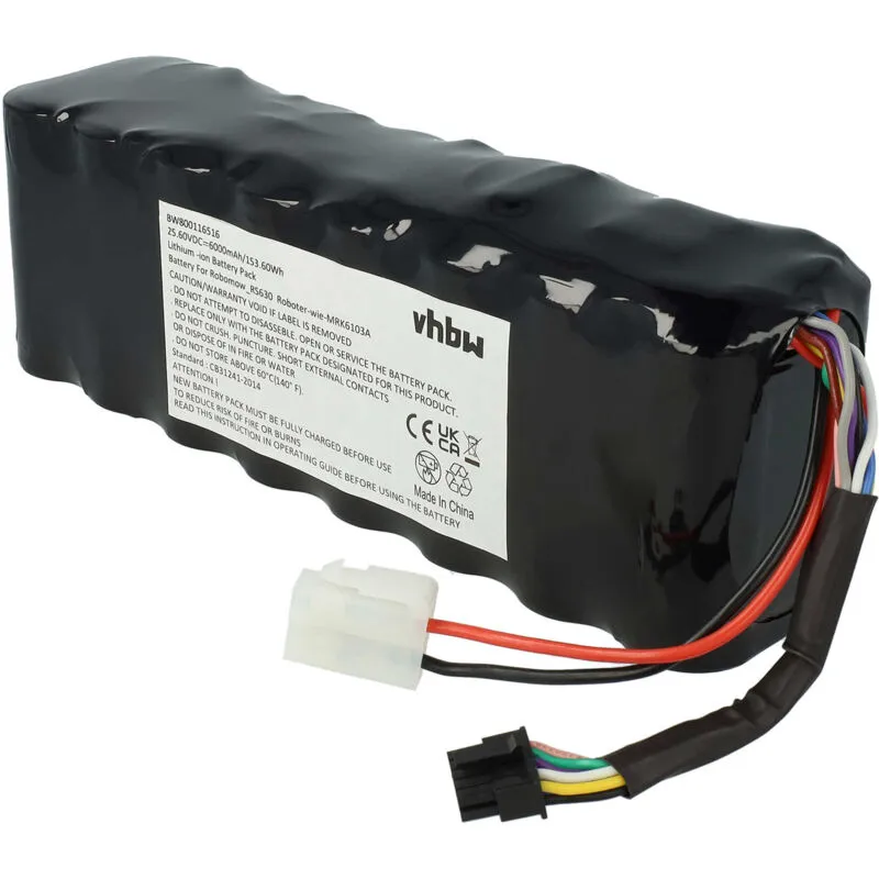 vhbw batteria compatibile con Robomow RS 630, RS612, RS622, TS 1800, TS1800, TS tagliaerba, robot tagliaerba (6000mAh, 25,6V, Li-Ion)