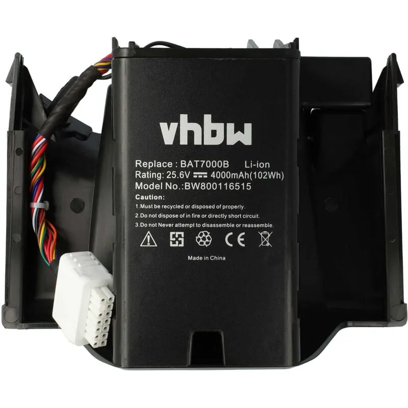 Vhbw - batteria compatibile con Wolf Garten Robo Scooter 300, Robo Scooter 400, Robo Scooter 600 tagliaerba, robot tagliaerba (4000mAh, 25,6V, Li-Ion)