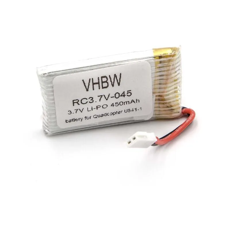 Batteria compatibile con udi U841-16, U843, U841-1 drone quadricottero multicottero (450mAh, 3,7V, Li-Ion) - Vhbw