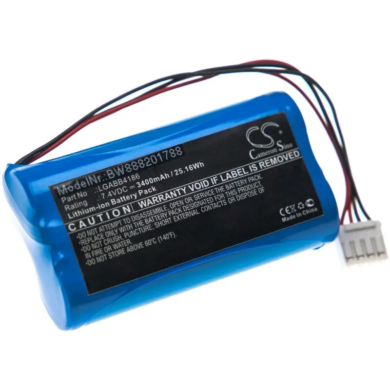 Batteria sostituisce dji LGABB4186, RC03012, TI100782 per drone quadricottero multicottero (3400mAh, 7,4V, Li-Ion) - Vhbw