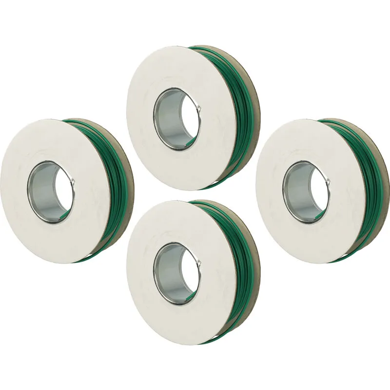 4x Cavo perimetrale compatibile con Ambrogio L85 Elite, L85 Deluxe, L85 Evolution robot tosaerba - Filo perimetrale 50 m verde - Vhbw