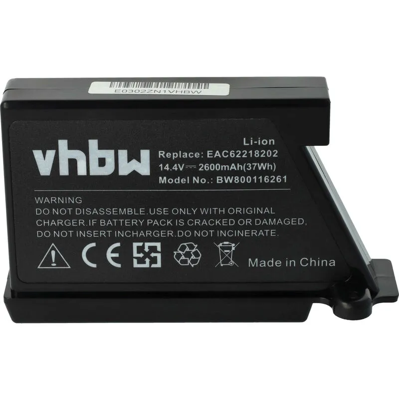vhbw Li-Ion batteria 2600mAh (14.4V) compatibile con robot aspirapolvere home cleaner sostituisce LG EAC62218202